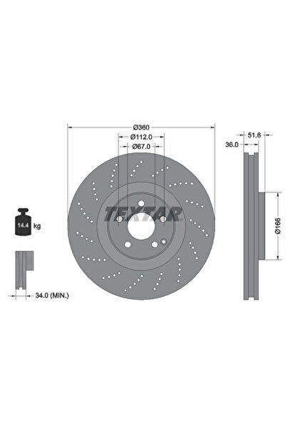 TEXTAR Disc Frana Mercedes-Benz Cls