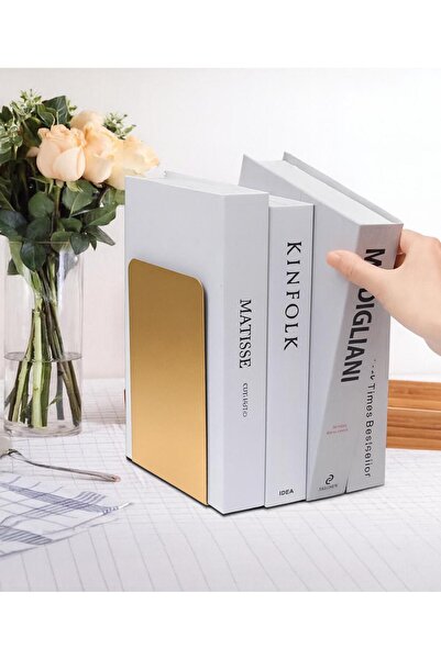 VENON 2 Τεμάχια MAT GOLD SPECIAL SERIES Επίπεδο μεταλλικό μοντέλο Στήριγμα βιβλίων Διακοσμητικό αξεσουάρ Στήριγμα βιβλίων