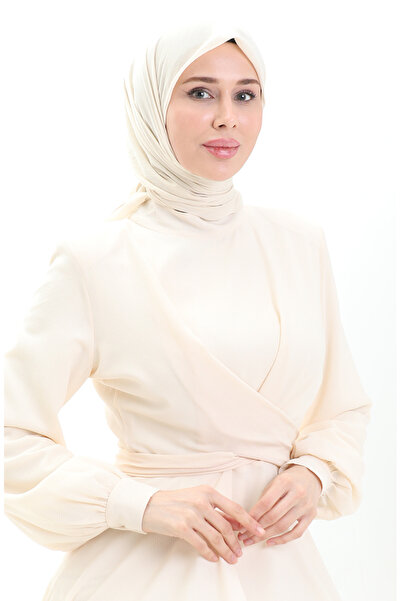 sefamerve Eșarfă moale din bumbac 70282-30 Crem închis