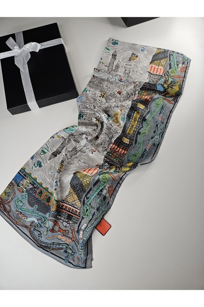 sem oyuncak Luxury Voile Silk Shawl Hijab Foulard Scarf Shawl Ethnic Pattern 70 X 180 cm