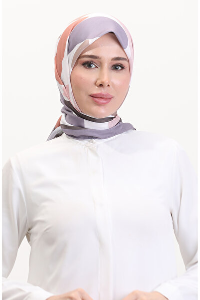 sefamerve Μαλακό κασκόλ με σχέδιο 70246-05 Σκούρο Λιλά Ροζ