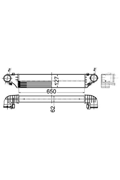 MAHLE Intercooler Compresor Mercedes-Benz C-Class/Clk