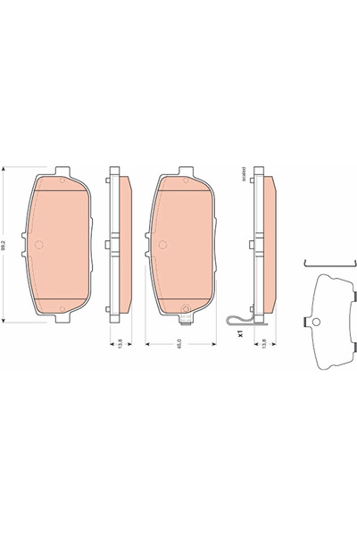TRW Set Placute Frana Frana Disc Abarth 124 Spider Fiat 124 Spider