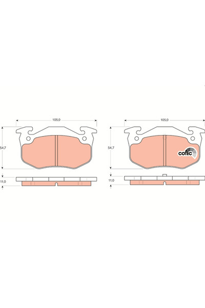 TRW Set Placute Frana, Frana Disc Gdb1305 Citroën Saxo/Xsara/Xsara Break Citr...