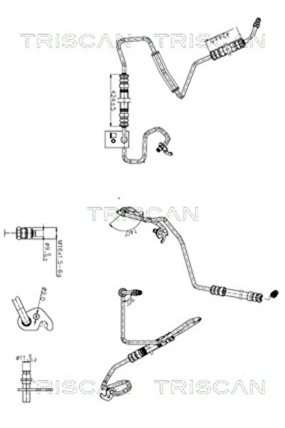 TRISCAN Furtun Hidraulic Sistem De Directie De La Pompa Hidraulica La Caseta ...
