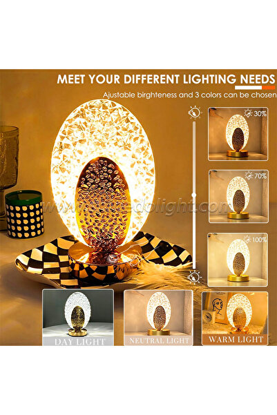 Genetic Oval Crystal LED Table Lamp