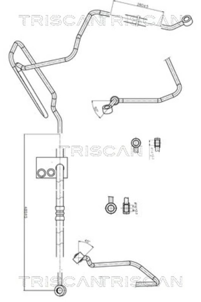 TRISCAN Furtun Hidraulic Sistem De Directie De La Pompa Hidraulica La Caseta ...