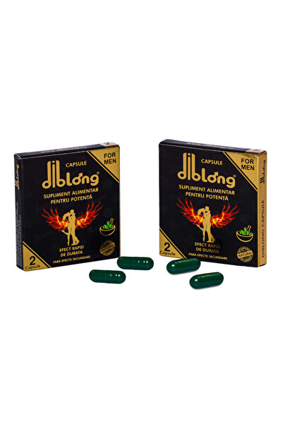 Diblong Set of 2 boxes of premium capsules for erection, anti-ejaculation, 100%