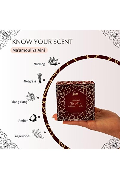 dukhni Maamoul Arabic Bakhoor (Pack of 2, 12 Pieces) - Amber, Agarwood, Ylang Ylang Scented Incense