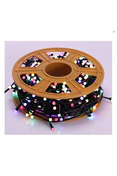 OEM Christmas Light String, Linear Type, Black Wire, 50m, 200 LEDs, Multicolor