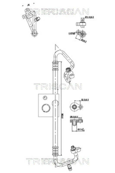 TRISCAN Conducta Presiune Variabila Aer Conditionat Ford Fiesta 6