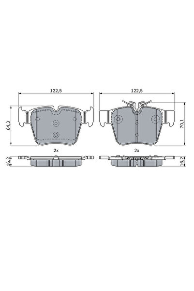 Bosch Set Placute Frana Frana Disc Mercedes-Benz C-Class/Glc