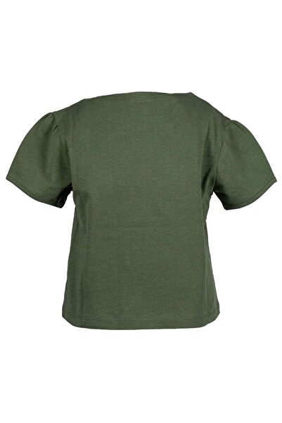 Ozmoz By Mukadder Özden Organic Watermelon Sleeves Khaki Summer Girl's Tshirt