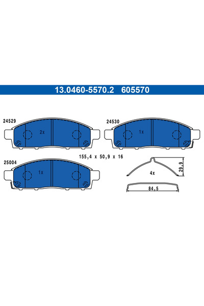 Ate Set Placute Frana Frana Disc Fiat Fullback Pick-Up Mitsubishi L200 / Triton