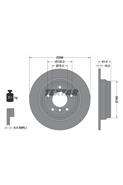 TEXTAR Disc Frana Bmw 5