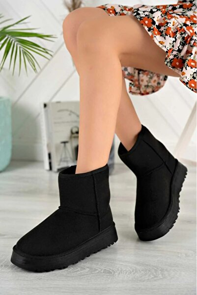 BS BEYAZ SHOES Середньої довжини хутряні черевики (висота 8 см) з товстою під...