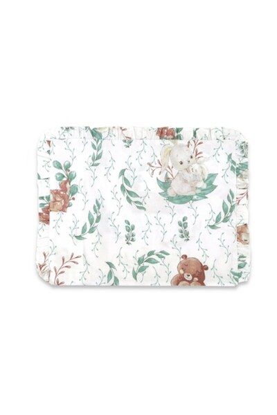 MimiNu Pernă, MimiNu, pernă clasică pentru dormit, cu volan decorativ, husă d...