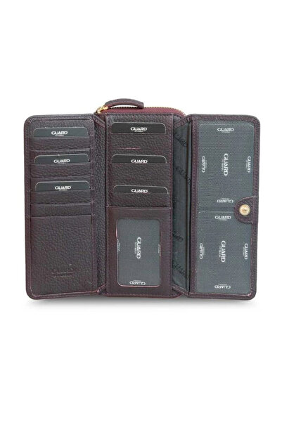 GUARD Matte Burgundy Leather Wallet