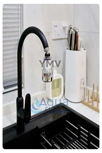 YMV Filtreli Lüks Şeffaf Fonksiyonlu 360° Mutfak Lavabo Batarya Musluk Başlığı