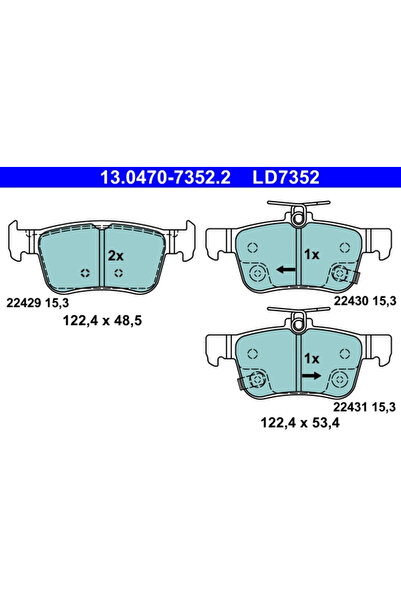 Ate Set Placute Frana Frana Disc Honda Accord 10 Limuzina/Civic 10