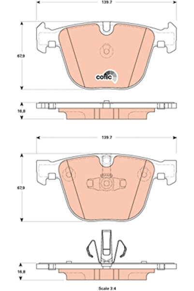 TRW Set Placute Frana Frana Disc Bmw 5 Gran Turismo/7