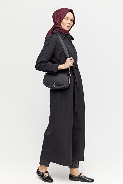 Setrms Şömiziye Yakalı Kuşaklı Pardesü