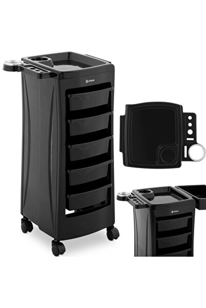 Other Hairdressing trolley with hairdryer holder, 5 drawers, shelf 485 x 380 mm