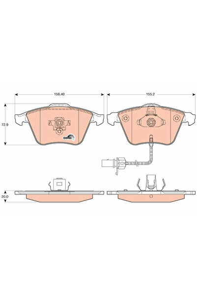 TRW Set Placute Frana Frana Disc Audi A4 B6/A4 B7/A6 C6 2002-2013
