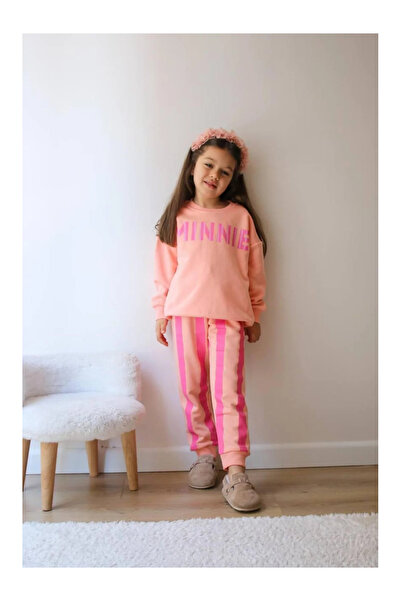 kidstalya Karakter Printed Striped Bottom Girls' Suit