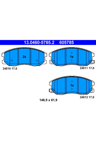 Ate Set Placute Frana Frana Disc Chevrolet Captiva Opel Antara A 2006-2018