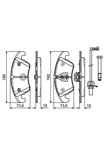 Bosch Set Placute Frana Frana Disc Audi A6 Allroad C7/A6 C7/A7 2008-2018