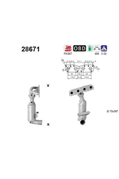 As Catalizator Citroen C3 Picasso/C4 1/C4 Grand Picasso 1 Mini Mini
