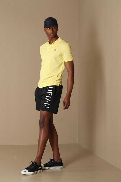 Lufian Tricou pentru bărbați Laon Sports Polo Gât galben