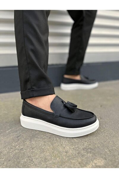 MELAMS Pantofi clasici sport casual pentru bărbați, fără șireturi, cu ciucuri...