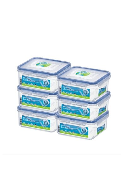 locknlock 680ml Square Food Container (Pack of 6)