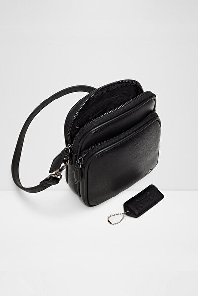 Aldo Thompso - Men's Black Single Compartment Detachable Adjustable Crossbody Bag