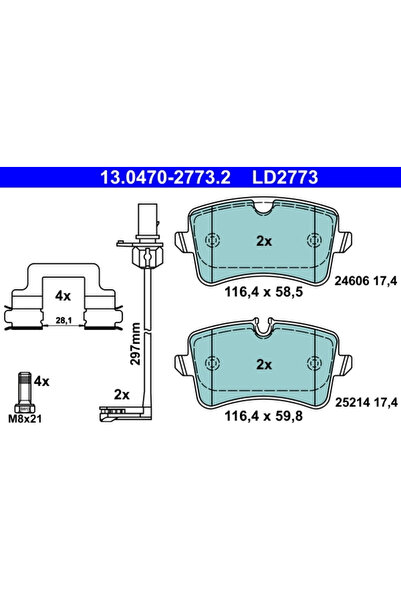 Ate Set Placute Frana Frana Disc Audi A8 D4 2010-2018