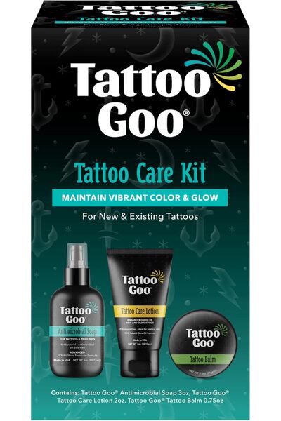 Tattoo Goo Aftercare Kit Includes Antimicrobial Soap, Balm, and Lotion, Care ...