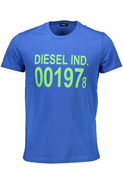 Diesel Men's T-shirt with Printed , Blue