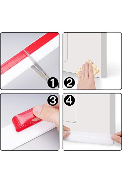 BULLGA Two air and insect barrier strips for doors, placed at the base of the door, 5 cm wide x 100 cm long, gray color.