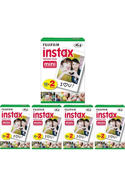 Fujifilm Instax Mini Instant Film, 10 Sheets Of 5 Pack × 2 (100 Sheets) - Pac...