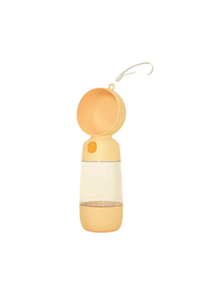 Manolex 3-in-1 Water and Food Bottle for Dogs and Cats, Orange Color, Manolex®