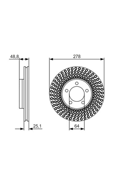 Bosch Disc Frana Volvo V40