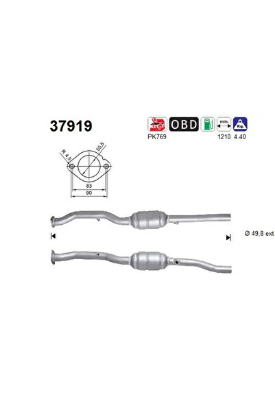 As Catalizator Audi A3 Vw Golf 5/Touran