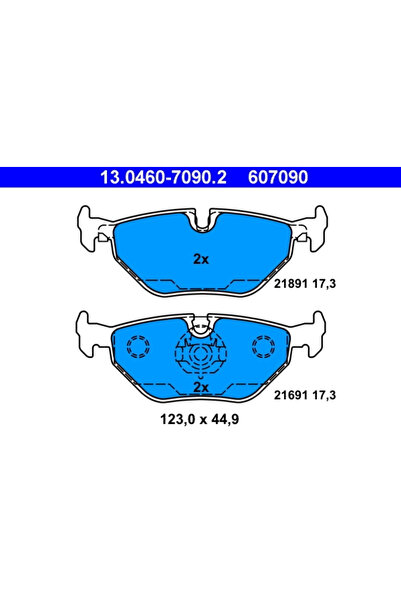 Ate Set Placute Frana Frana Disc Bmw 5