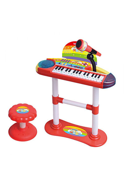 Toy Електронно пиано с 32 клавиша, микрофон и столче