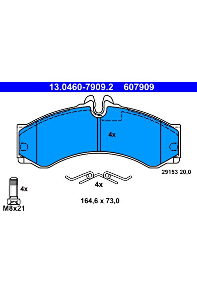 Ate Set Placute Frana Frana Disc Mercedes-Benz Sprinter 2-T Bus/Sprinter 2-T