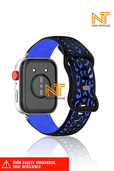Nezih Case Huawei Watch Fit 2 Uyumlu A+ Kalite Leopar Desenli Silikon Kordon