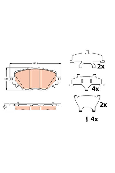TRW Set Placute Frana Frana Disc Abarth 124 Spider Fiat 124 Spider