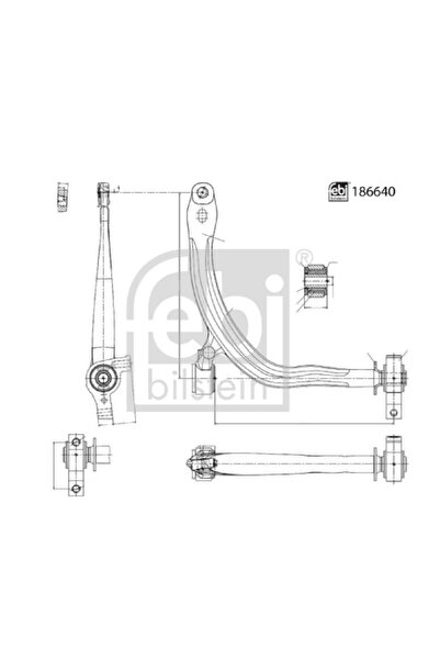 FEBI BILSTEIN Brat Suspensie Roata Axa Fata Dreapta Citroen C5 1/C5 2